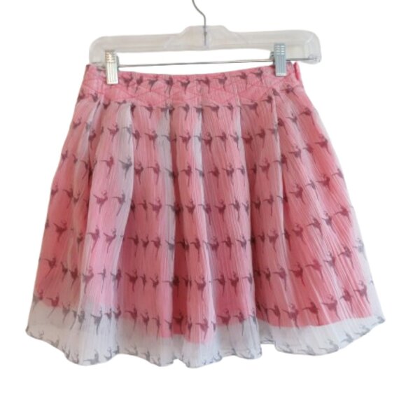 VINTAGE DKNY Y2K Ballet Tulle Sheer Pink Mini Skater Skirt Coquette - Size XS - Picture 1 of 11